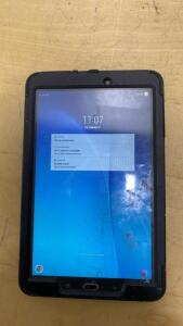 Samsung Galaxy Tab E 9.6" Android Tablet with Rugged Case, Wi-Fi & SIM Slot, 16GB Storage - Powers On