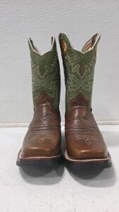Red Diamond Men's Western Cowboy Boots, NO SIZE MARKED, Leather Upper, Square Toe, Made in Mexico