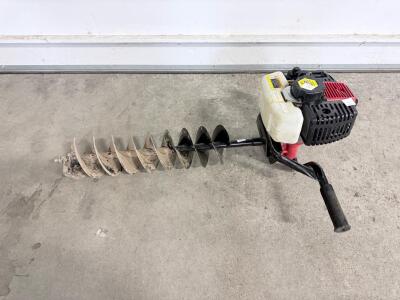 Gas-Powered Earth Auger, 52cc 2-Stroke Engine, 8" Bit, Recoil Start, Twin-Handle, 30" Length