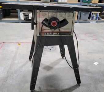 Sears Craftsman 113.242730 9-Inch Table Saw, 1 HP, 120V, Serial 2148.M0399, Table Saw was plugged in and turned on