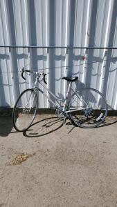 Schwinn World Sport Road Bike, Mixte Frame, 27" Wheels, 10-Speed, Silver, Caliper Brakes