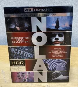 Christopher Nolan Collection 4K UHD + Blu-ray Box Set, 21 Discs, 7 Films, HDR, Warner Bros.