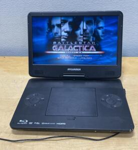 Sylvania SDVD1336 13.3" Portable Blu-Ray/DVD Player with Swivel Screen, HDMI Output, USB Port ( Powers On )