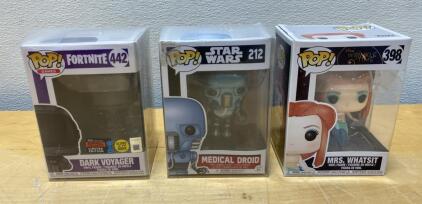 Funko Pop! Vinyl Figures - Dark Voyager (Fortnite), Medical Droid (Star Wars), Mrs. Whatsit (A Wrinkle in Time)