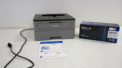 Brother HL-L2370DW Monochrome Laser Printer with TN760 Toner Cartridge, And More. Powers on