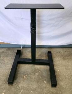 Black Adjustable Height Metal Stand, ~25"&ndash;36" Height Range, ~50 lbs Capacity