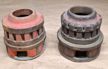 (1) RIDGID 1-1/2-Inch Pipe Die Head & (1) RIDGID 1-1/4-Inch Pipe Die Head