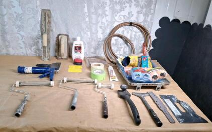 Lot Of Assorted Wall Repair & Painting Hand Tools