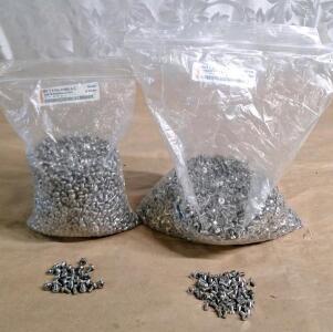 (1) 500+ Count Bag Of M4 x 6 Stainless Steel Phillips Round Head Machine Screws & (1) 500+ Count Bag Of M4 X 8 Stainless Steel Phillips Flat Head Machine Screws
