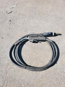 MIG Welding Gun Euro Connector, 10&ndash;12 ft Cable, Air-Cooled, 200&ndash;250A