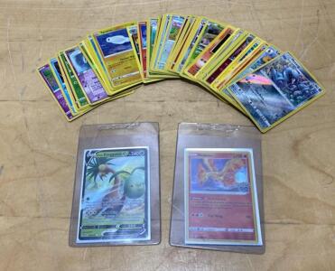Pok&eacute;mon Card Lot: Alolan Exeggutor V, Moltres, Lugia, Metang Reverse Holo