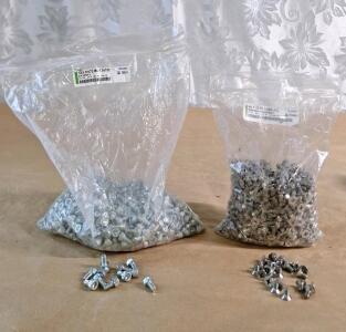 (1) 100+ Count Bag Of M6-1.0 X 10 Zinc Plated Hex Round Flat Head Machine Screws & (1) 100+ Count Bag Of M6 X 10 Stainless Steel Phillips Flat Head Machine Screws