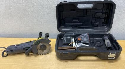 DUALSAW CS 450 Everyday Counter-Rotating 4.5" Circular Saw with Accessories & Case- Powers On