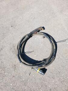 12 ft MIG Welding Torch Cable Assembly, Industrial Connector, 200A, Angled Gun