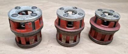 (1) RIDGID 3/8-Inch Pipe Die Head & (1) RIDGID 1/4-Inch Pipe Die Head & (1) RIDGID 1/8-Inch Pipe Die Head