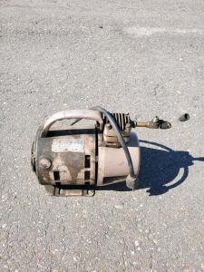 Portable Electric Air Compressor/Vacuum Pump, 1/4 HP, 115V, Oil-less Operation