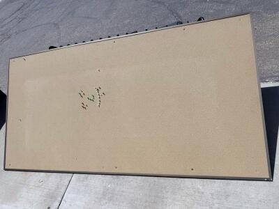 Large 6' x 4' Cork Bulletin Board with Aluminum Frame, Includes Push Pins, Beige Surface