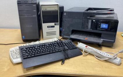 HP OfficeJet Pro 8610 All-in-One Printer, Copy/Scan/Fax, USB, Wi-Fi, Touchscreen, Serial: CN47HCX1Z7 ( Powers On ) - Computers did not Power On