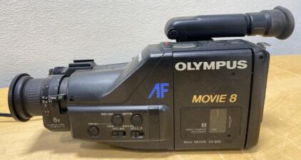Olympus Movie 8 VX-806 8mm Camcorder with 8x Optical Zoom and Accessories/ Unable to Test