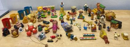 Mixed Lot of 50+ Vintage Cartoon and Character Toys &ndash; Disney, Scooby-Doo, Looney Tunes, Smurfs