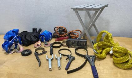 Kobalt Strap Wrenches, Recovery Tow Straps, Step Stool, Socket Set & More &ndash; Automotive Tool Lot