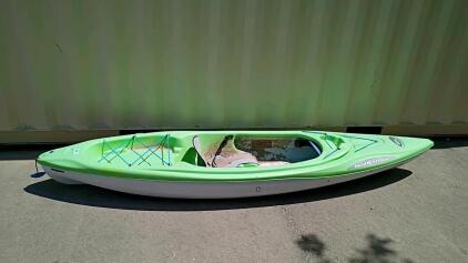 Pelican Trailblazer 100 NXT 10ft Sit-In Kayak, RAM-X Polyethylene, Green/White