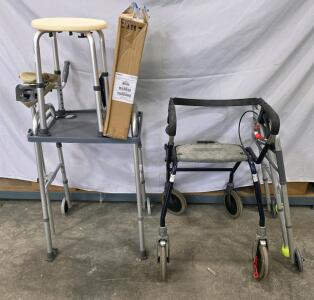 Aluminum Rollator Walker with Seat & Brakes + Platform Forearm Support Walker, Foldable And More