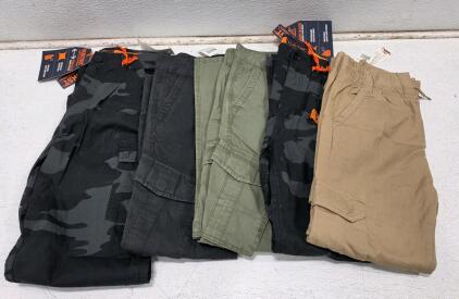 Assorted Size 8-14 Children's Cargo Pants - Wear First Free-Band, Heads, Crossfire, Camo & Solid, New w/ Tags
