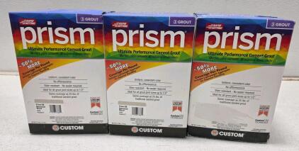 Custom Building Products Prism Ultimate Performance Cement Grout, Bleached Wood #545 & Coffee Bean, 17 lbs And Set of 17 Steel Floor/Wall Register Grilles, 5.5"x11.5", 5.5"x13.5" Adjustable Dampers, Brown & White