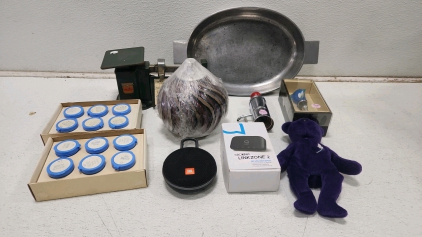 (1) Vintage Triner Air Mail Scale (1) JBL Clip3 Bluetooth Speaker (Works) (12) Vintage Film Strips Nature and More!!