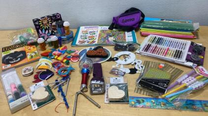 Bulk Arts, Crafts & School Supplies Lot &ndash; Coloring Books, Markers, Ornaments, 50+ Pieces