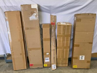 Assorted Amazon Overstock Lot - Audi A4 B8 Carbon Fiber Spoiler, VW Golf MK7 Roof Spoiler, MOFANS Bumper Lip, LED Shop Lights, Pipe Insulation