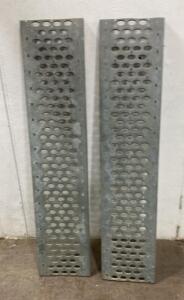 Heavy-Duty Galvanized Steel Loading Ramps, 72" x 9", 1,000 lb Capacity Each