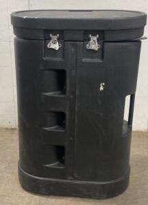 Large Hard Pop-Up Display Shipping Case w/ Latches, Black, W/ Internal Frame & Parts, 39"x26"x17"