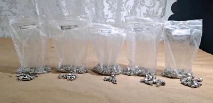 (5) 25+ Count Bag Of Stainless Steel Hex Head Machine Screws