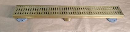 (1) Oatey 24" Stainless Steel Linear Shower Drain, Brushed Gold Finish