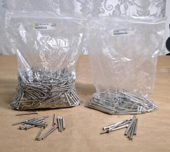 (1) 100+ Count Bag Of 8-32 X 2-1/4 Stainless Steel Phillips Round Head Machine Screws & (1) 100+ Count Bag Of 8-32 X 2-3/4 Stainless Steel Hex Round Flat Head Machine Screws