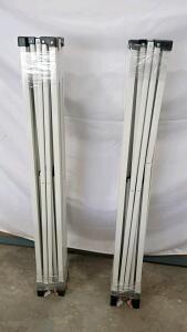 10x10 Folding Canopy Tent Frame, Light Grey, Metal Construction, New Condition