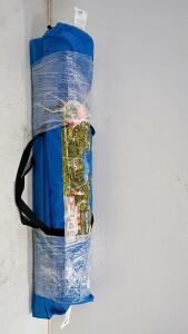 Ozark Trail 10x10 Instant Slant Leg Canopy, Blue, UPF 64, Portable Pop-Up Tent with Carry Bag