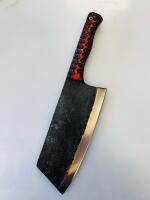 Hand-Forged Chef Cleaver Knife With Custom Handle And Sheath - 2