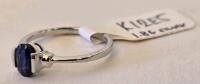 Sterling Silver Ring MW 925, US Size 6.75, 1.86Ct Very Fine Sapphire, Bezel Setting