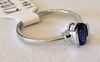 Sterling Silver Ring MW 925, US Size 6.75, 1.86Ct Very Fine Sapphire, Bezel Setting - 2