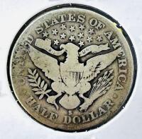1912-S Barber Half Dollar, 90% Silver, San Francisco Mint, G4, Key Date, US Coin - 3