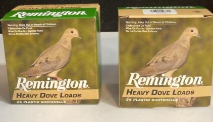 (2) Remington Heavy Dove Loads 12 Gauge 2 3/4" 1 1/8 Oz 7.5 Shot 25 Rounds