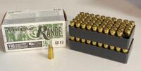 Remington Range 9mm Luger 115gr FMJ 100 Rounds Brass Case Centerfire Ammunition Value Pack