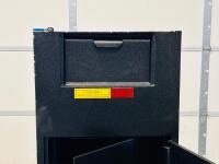 AMSEC Deposit Safe, 8 Locking Drawers, Drop Slot, ESL Audit Electronic Lock, Serial 02777888 (has Key and Code) 20"x20"x 54.5" - 2