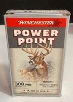 Winchester Power Point .308 WIN 180 Grain Ammunition &ndash; 20 Rounds, 2,620 ft/s Muzzle Velocity - 3
