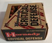 Hornady Critical Defense 9mm Luger 115gr FTX, 25 Brass Cartridges, Box #90250, Clean Condition - 2