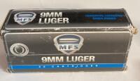 MFS & Herter&rsquo;s 9mm Luger Ammunition, 50rd Boxes, Steel Case, Boxer/Berdan, FMJ, Hungary/Russia - 2