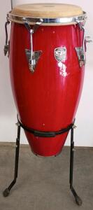 Cosmic Percussion CP Conga Drum, 12" Natural Rawhide Head, Chrome Hardware, Includes Stand , 45" Tall